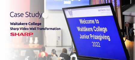 Transforming Waitakere College's assembly hall with Sharp's video walls