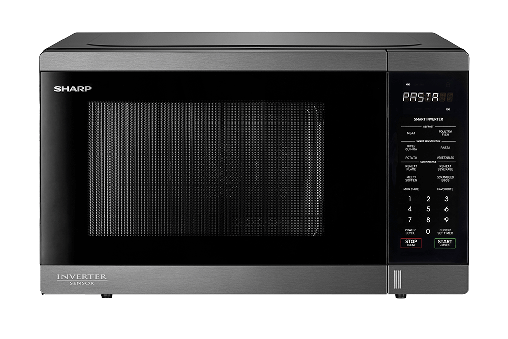 Midsized Microwave - Black Stainless - 1200W 