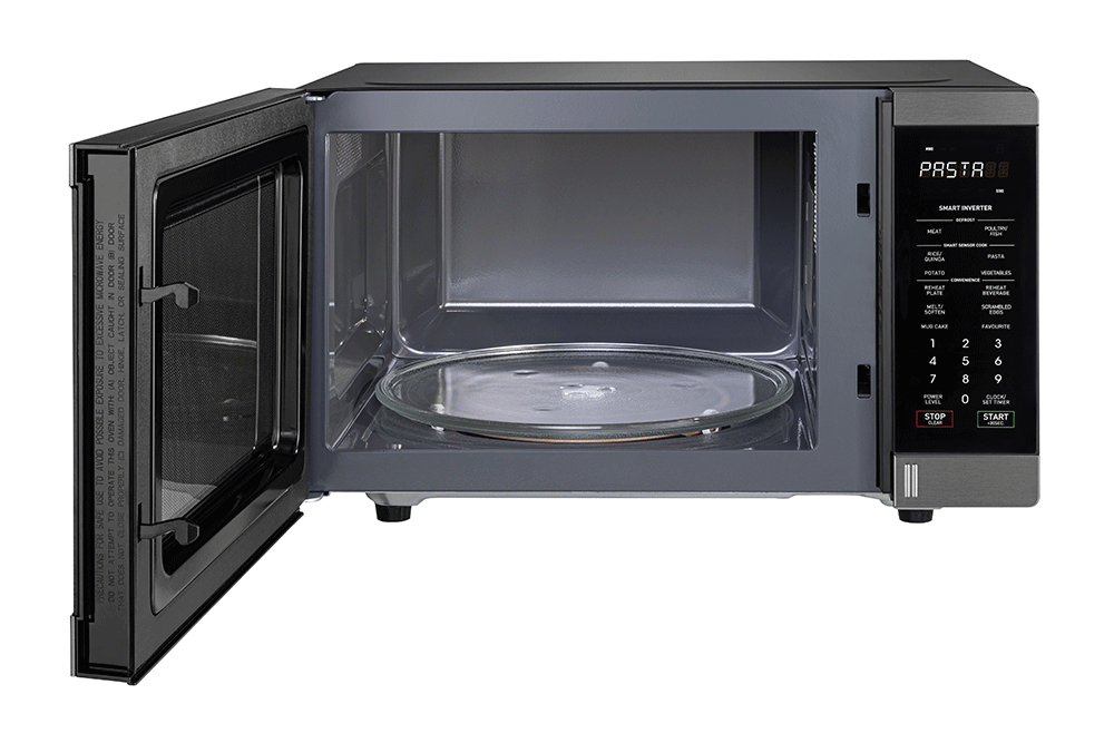 Midsized Microwave - Black Stainless - 1200W 