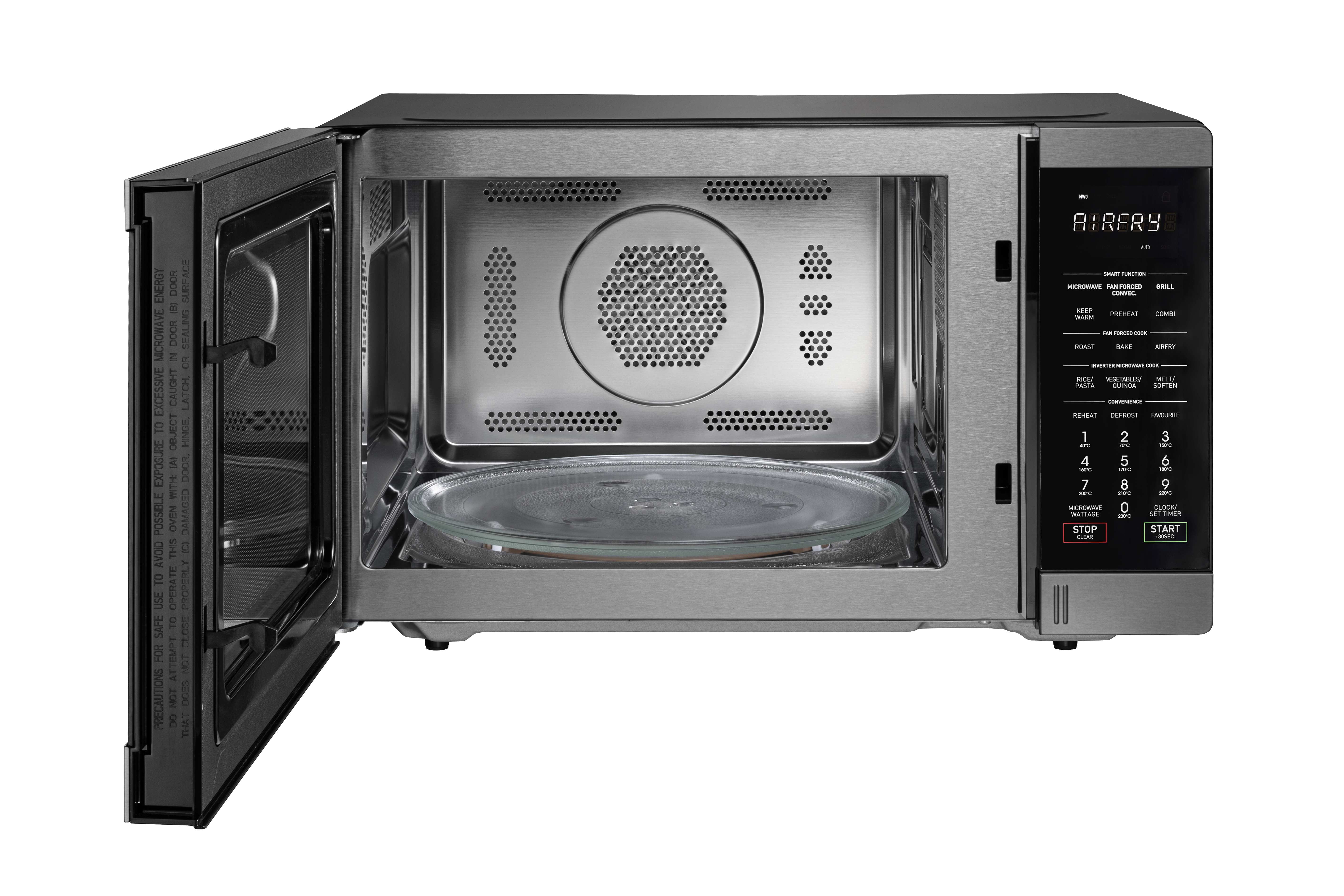 Convection Airfry Microwave - Black Stainless - 1100W