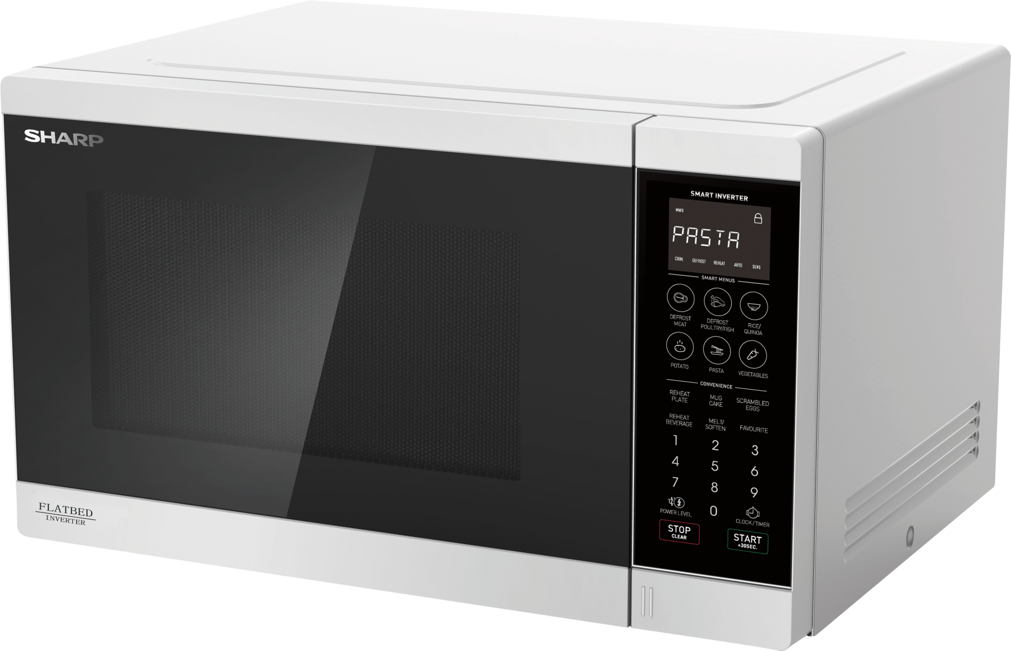 Flatbed Microwave 1200W - White