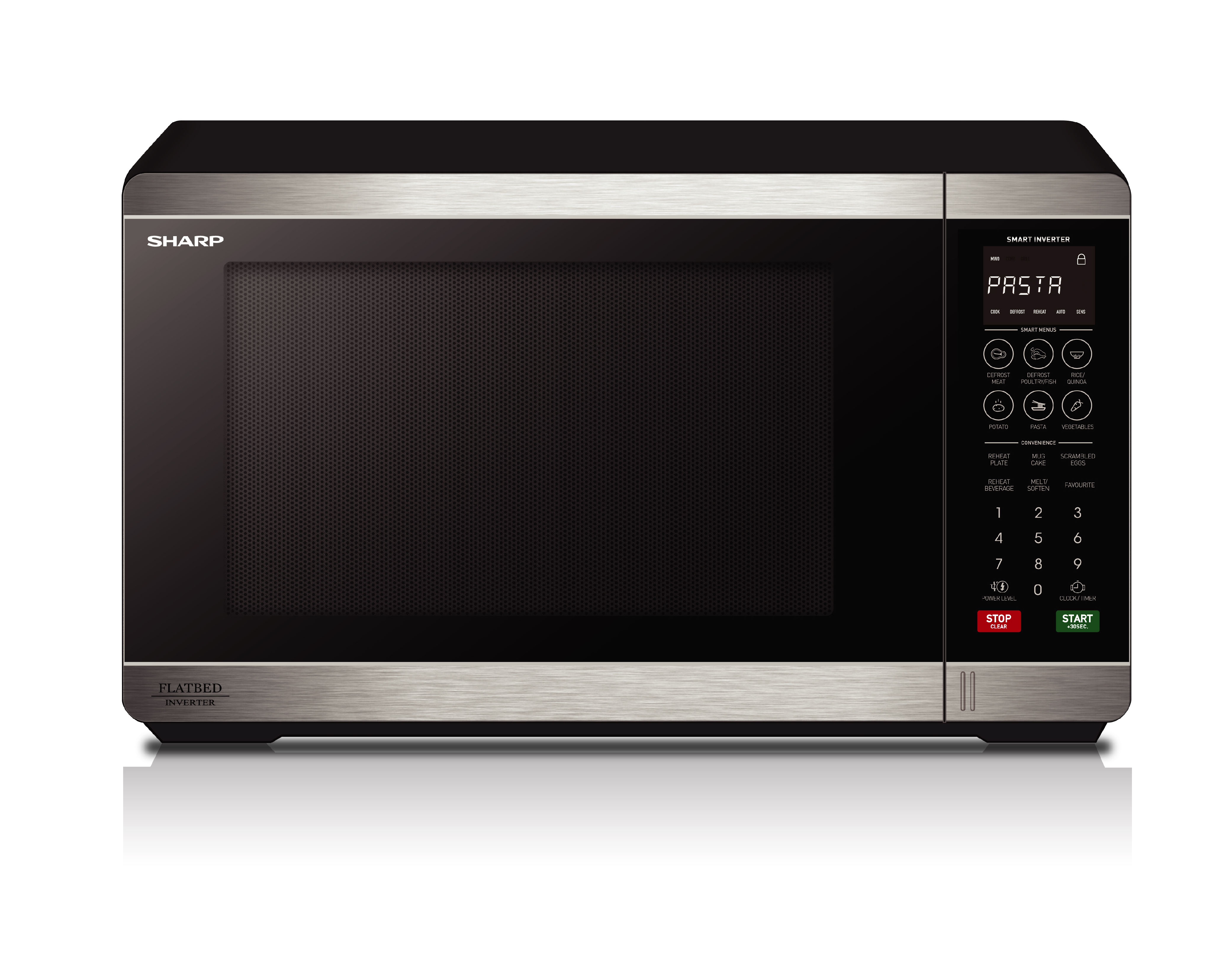 Flatbed Microwave 1200W - Stainless Steel